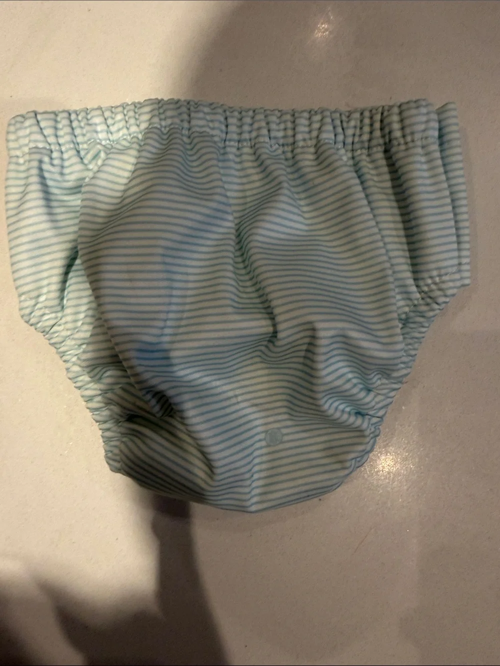 Charlie Banana Light Blue & White Striped Swim Diaper Cover